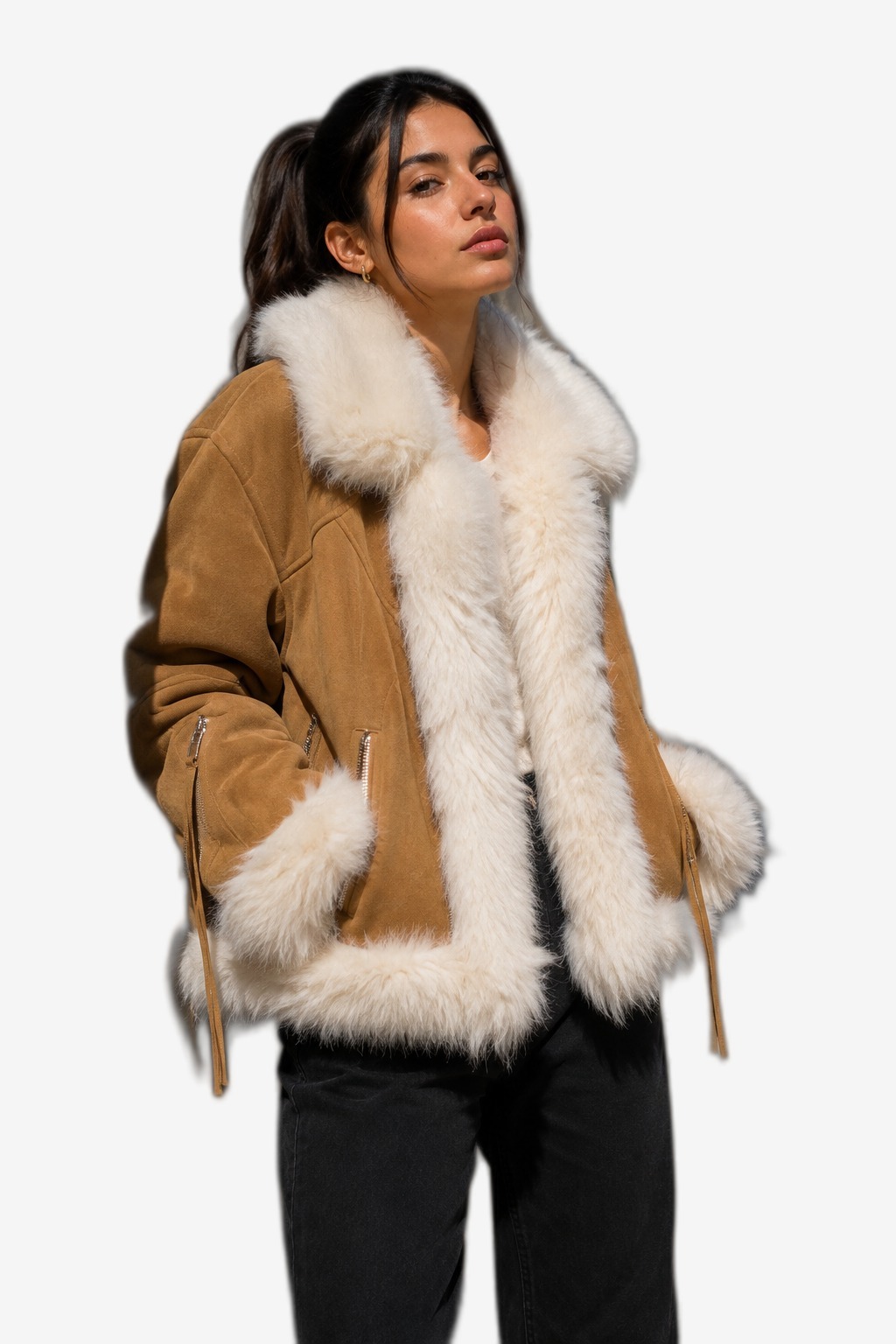 CAMPERA CUERO SIN CIERRE